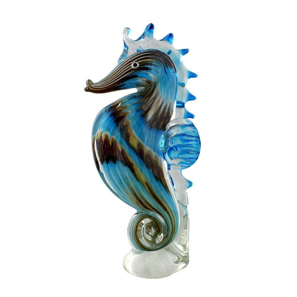 Objets d''art Glass Figurine - Seahorse